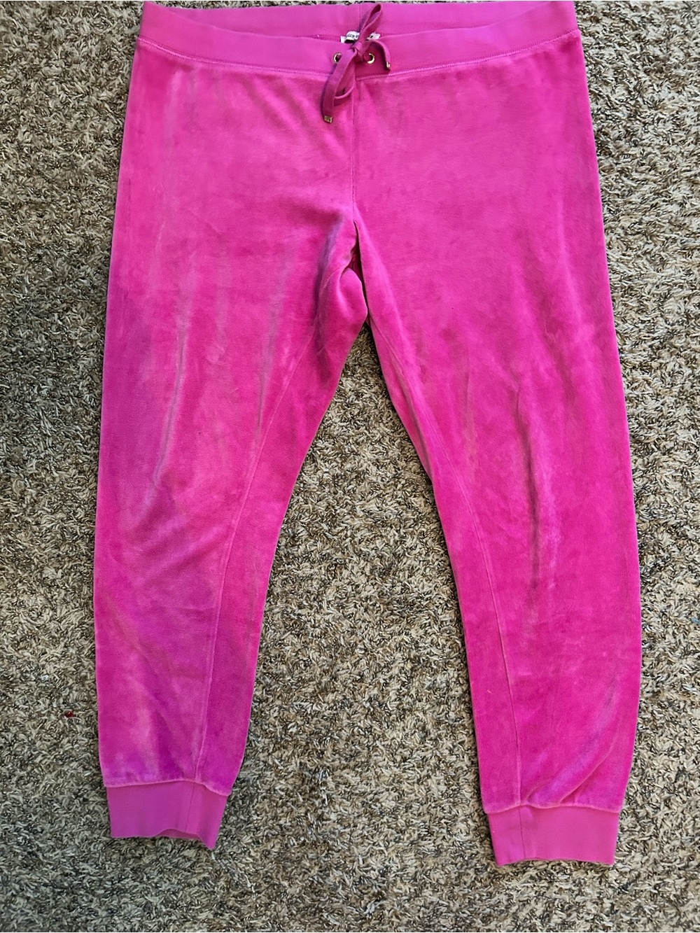 Juicy Couture Hot Pink Velour Jogger Pants
